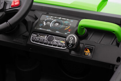 Vaikiškas elektrinis bagis su priekaba, žalias - Image 4