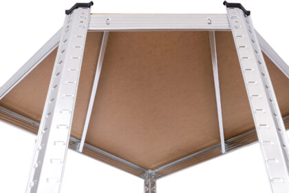 Kampinė sandėliavimo lentyna – stelažas 180x70x70x40 cm, 175 kg