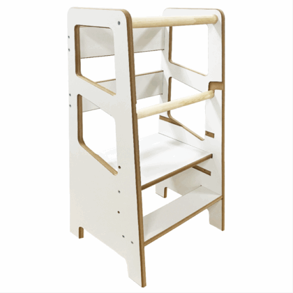 Montessori bokštelis „Kvadratėliai“, baltas