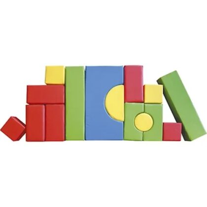 Minkštų kaladėlių rinkinys "Statau pats", 15 vnt