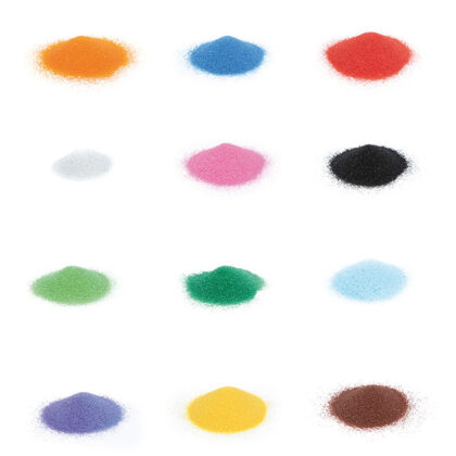 Dekoratyvinis smėlis 12 spalvų, 2,4 kg