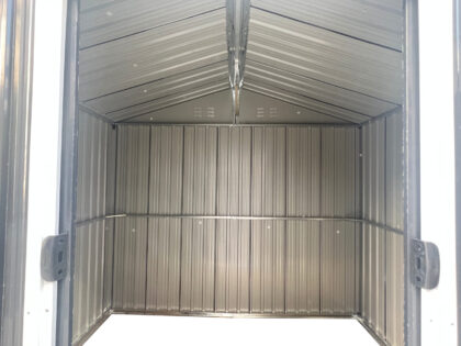 Metalinis sandėliukas su malkine, 9,35 m2, antracitas