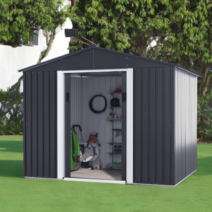 Metalinis sandėliukas, 9,73 m2, antracito