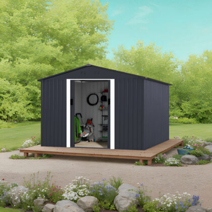 Metalinis sandėliukas, 9,73 m2, antracito
