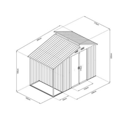 Metalinis sandėliukas su malkine, 5 m2