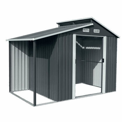 Metalinis sandėliukas su malkine, 5 m2