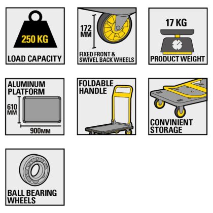 Krovinių vežimėlis Stanley PC511, 250 kg - Image 4
