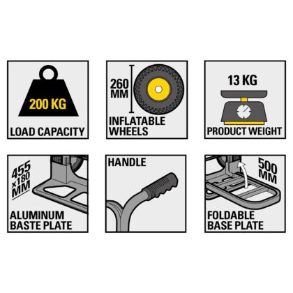 Krovinių vežimėlis Stanley HT514, 200 kg - Image 3