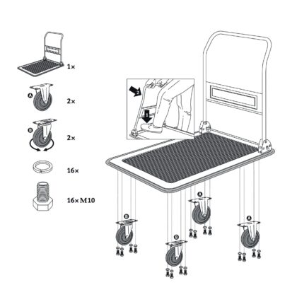 Krovinių vežimėlis Stanley PC528, 300 kg - Image 4