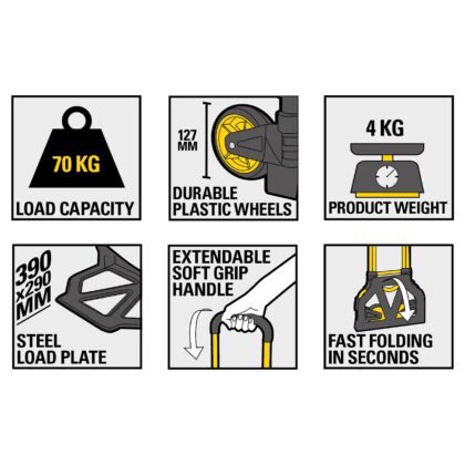 Krovinių vežimėlis Stanley FT580, 70 kg - Image 3