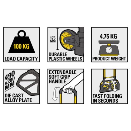 Krovinių vežimėlis Stanley FT582,100 kg - Image 3
