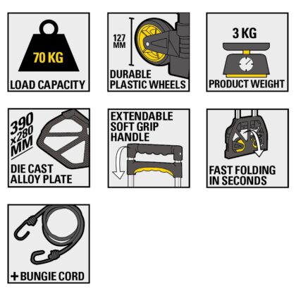 Krovinių vežimėlis Stanley FT500, 70 kg - Image 3